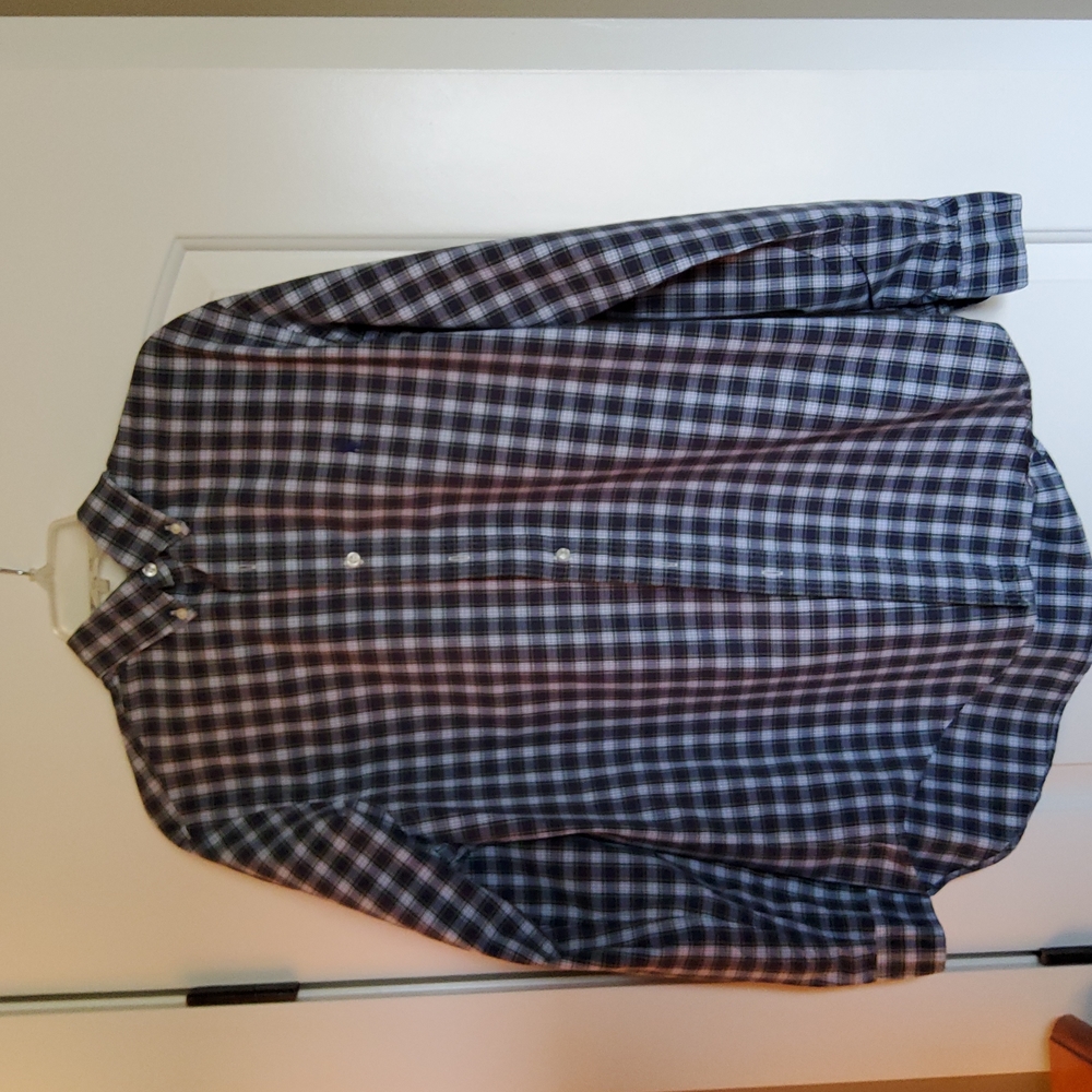Ralph Lauren Men's Button Down Plaid Shirt, L